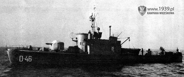 ORP "Mewa" jako dozorowiec w 1956 roku