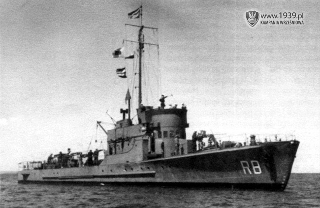 ORP "Rybitwa" jako traowiec po wojnie. 